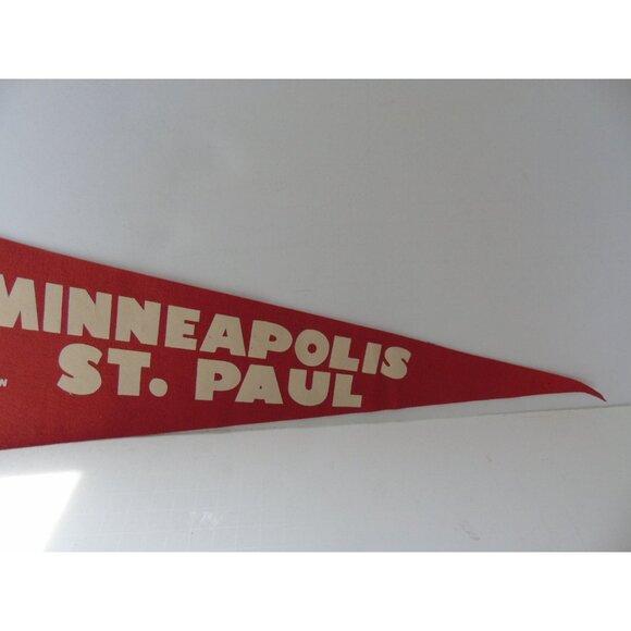 Vtg 1940's Wold Chamberlain Field Pennant St. Paul Minneapolis Felt Wall Decor - Picture 5 of 8